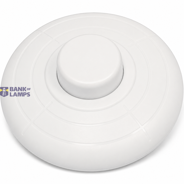 Inline Foot switch, single-pole, 2A, 250V, white image 1