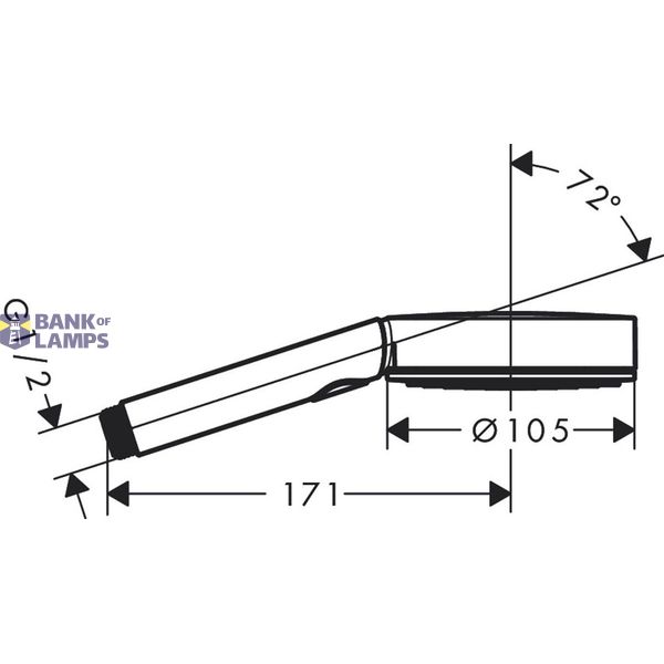 Pulsify Select 105 3jet Relaxation hand shower, chrome image 1