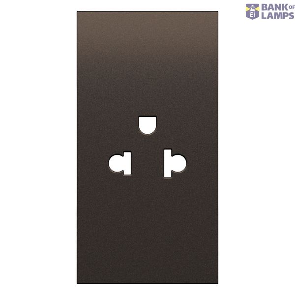 L.NOW - SOCKET COVER EU/US 2P+T 2M T BRONZE image 1