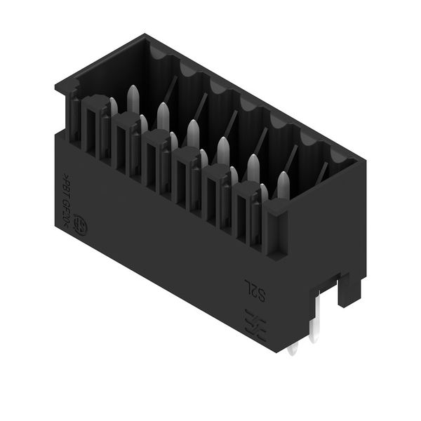 PCB plug-in connector, male header, closed side, THT solder connection, 3.50 mm, Number of poles: 14, 180°, Solder pin length (l): 3.5 mm, tinned, black, Box image 3