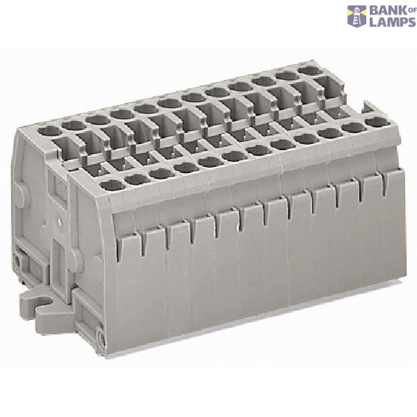 2-conductor terminal strip without push-buttons with fixing flanges M4 image 1