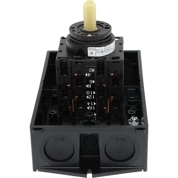 T3-5-15876/I2 Reversing star-delta switches, T3, 32 A, surface mounting, 5 contact unit(s), Contacts: 10, 60 °, maintained, With 0 (Off) position, D-Y-0-Y-D, Design image 30