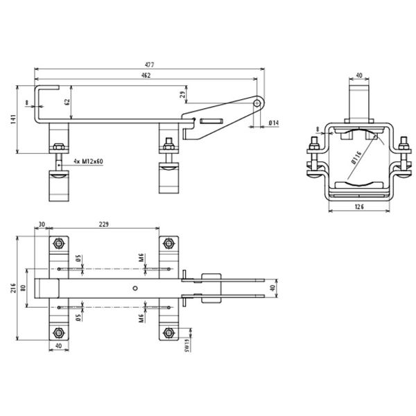 Hammer support St/tZn for Bosch GSH27 image 2