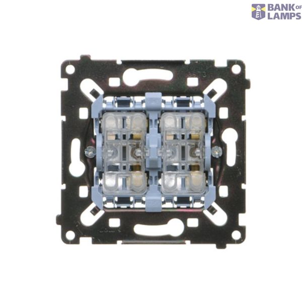 Three position (1-0-2) blind control double switch, 10A, black image 1