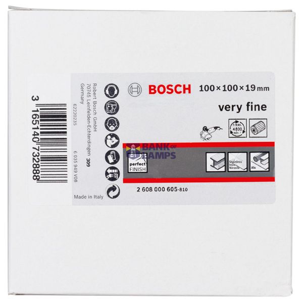 Flap sanding wheel with fleece 19 mm, super fine, 100 mm, 100 mm image 2