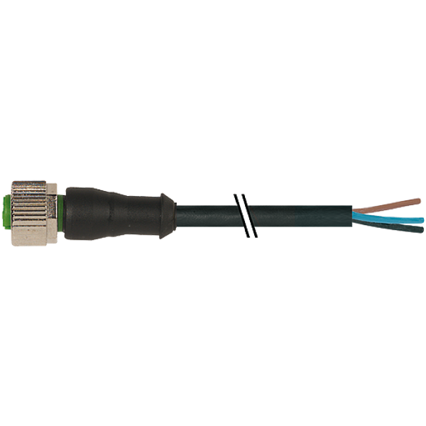 M12 female 0° A-cod. with cable RADOX EM 104 5x0.5 bk 2m image 1