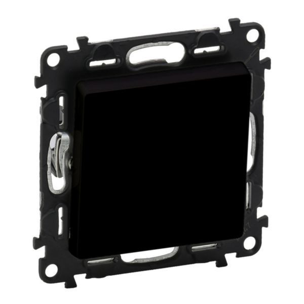 Changeover push button 6A mat black Valena Life image 1