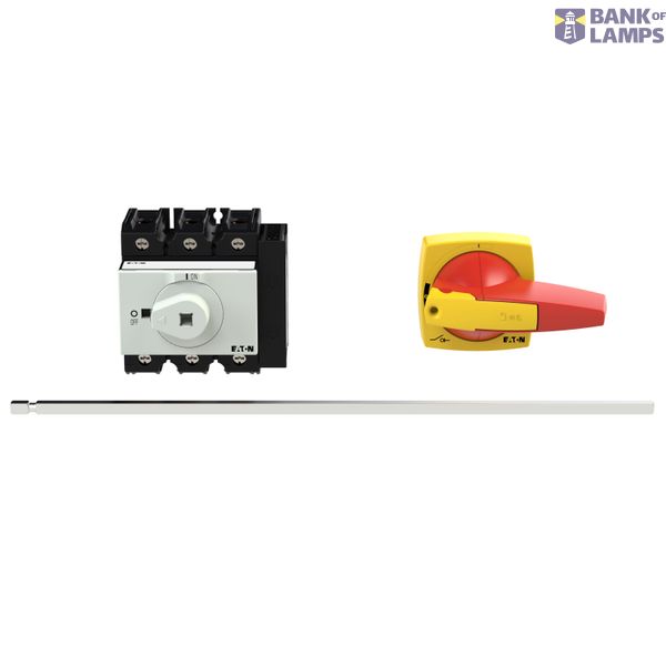 P3 Main switch, 80 A,Rear mounting, 3 pole, Form M4/K2-R, Red, Short t image 4