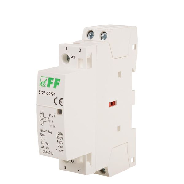 Modular contactor, rail mounting, 2NO contacts, 25A image 1