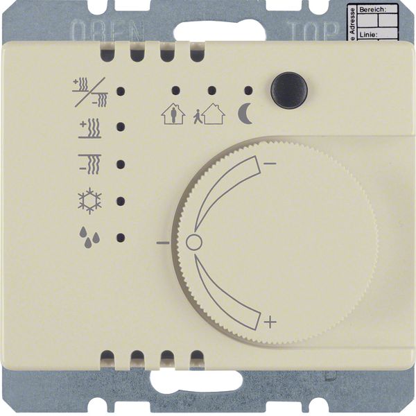 Thermostat with push-button interface, Arsys, white glossy image 1