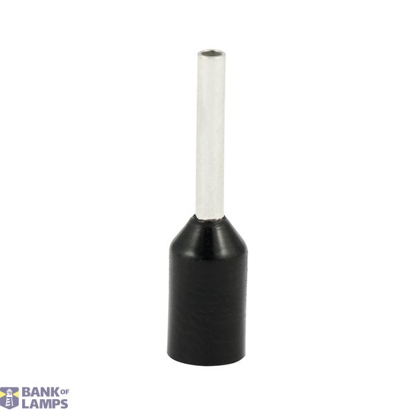 Single insulated sleeve terminal HI 0.5/8 black, Al/Cu image 1