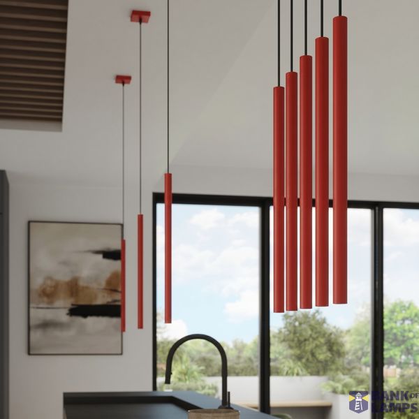 Pendant lamp PASTELO 3P red image 7