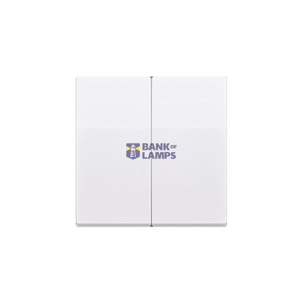 Double button for switches and push buttons, white image 1
