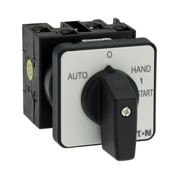 T0-2-15907/E Changeover switches, T0, 20 A, flush mounting, 2 contact unit(s), Contacts: 4, With spring-return from START, 45 °, momentary/maintained, AUTO-0-HAND image 16