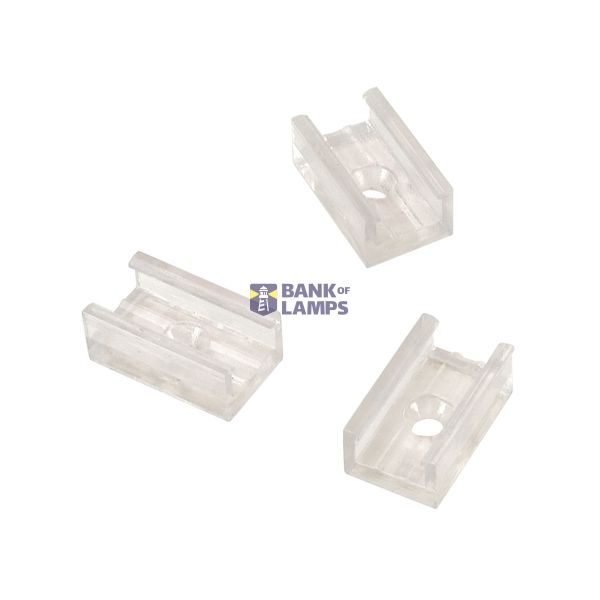 MINI ALU TRACK mounting clips, clear, 10 pieces image 1