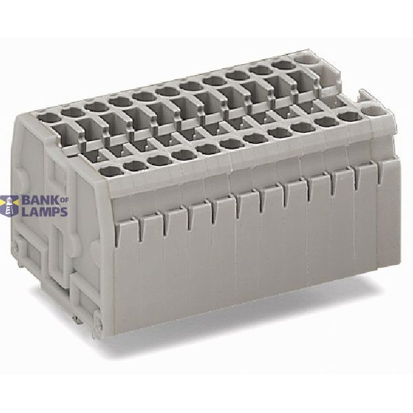 2-conductor terminal strip without push-buttons with snap-in mounting image 1