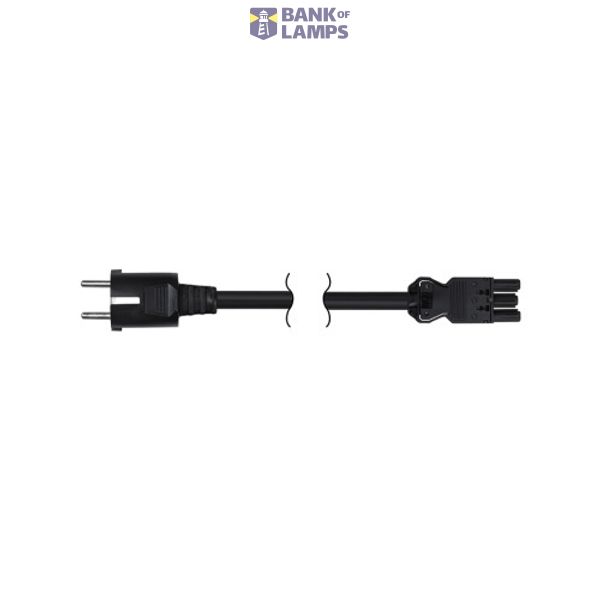 Connection cord 3x2.5mm 2 female connectors, 3-pole system Wieland and a Schuko plug; black; 2 m image 1