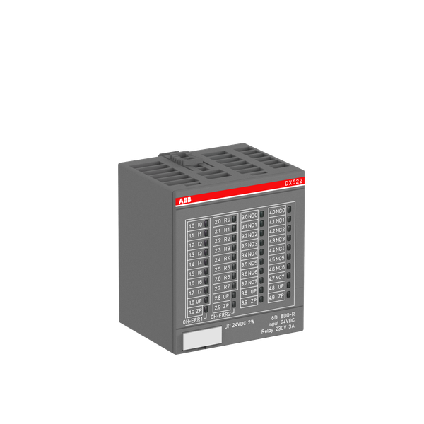 Digital input/output module. 8 DI: 24VDC. 8 DO relay: 230VAC 3A (DX522) image 1