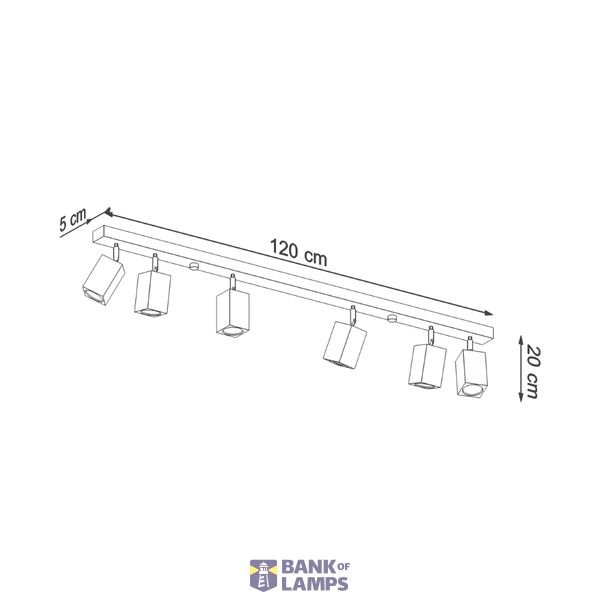 CEILING LAMP KEKE 6 OAK GU10 6X40W IP20 image 9