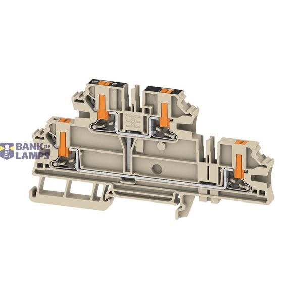 Multi-tier modular terminal, PUSH IN, dark beige, 4 mm², 1000 V, Numbe image 1