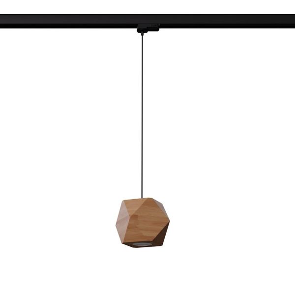 HANGING LAMP 3 PHASE WOODY NATURAL WOOD GU10 3000K 7W 510LM image 1
