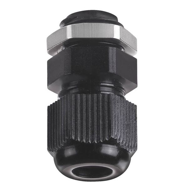 Cable gland M12x1,5 with nut BK image 1