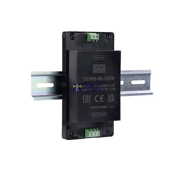 Mean Well DDRH-30-12DR DIN rail DC/DC converter (DIN rail) 12 V/DC Number of outputs: 1 x Contents 1 piece. image 1