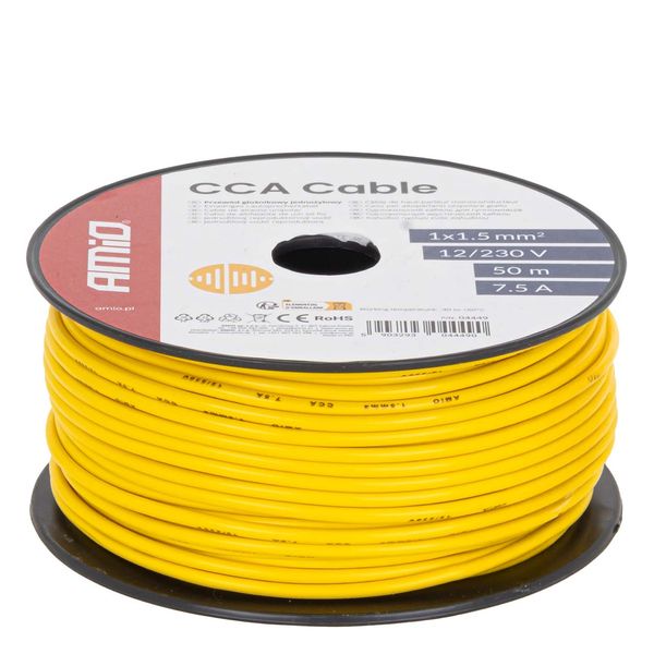 CCA Cable CCA 1x1.5mm2 50m 7.5A 12/230V AMIO-04449 image 1