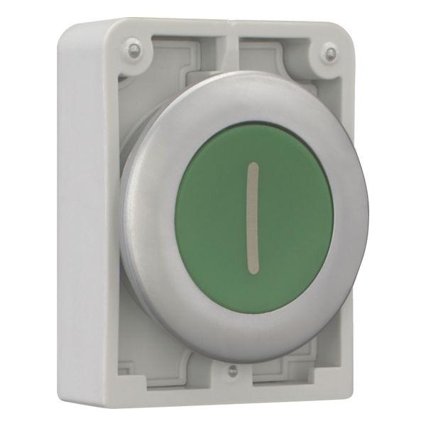 M30C-FD-G-X1 Pushbutton, RMQ-Titan, Flat, momentary, green, inscribed, Metal bezel image 8