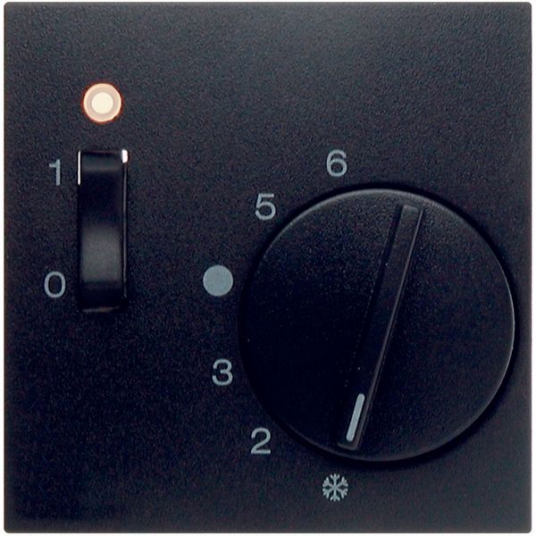 Centre plate w. setting knob, rocker a. lens f. thermostat, B.3/B.7, a image 1