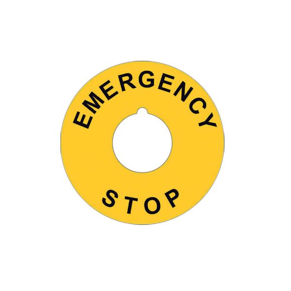 Vinyl label per pulsante diametro 60mm, (emergency) image 1