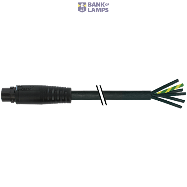 MQ15 male 0° with cable 600V AC type 3 PVC 6x2.5 bk 15m image 2