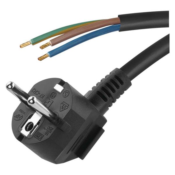 Power Cord PVC 3× 1,0mm2, 3m, black image 1