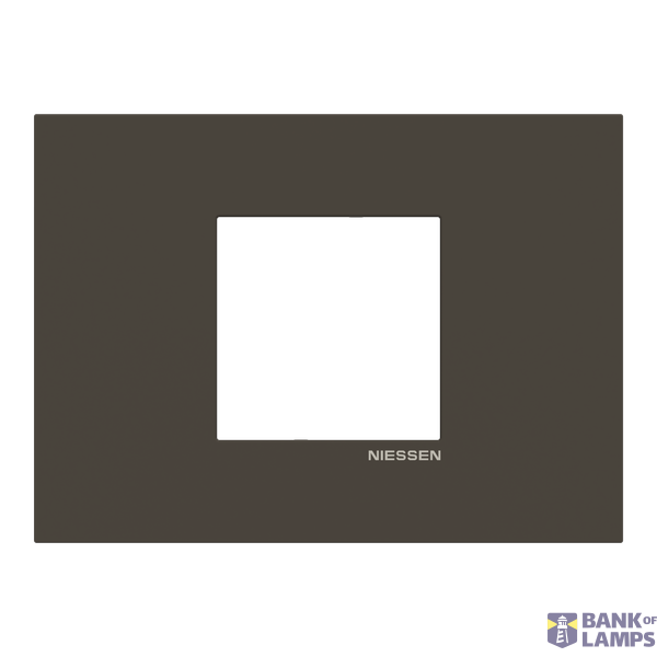Frame 2 modules - Niessen logo - Anthracite image 1