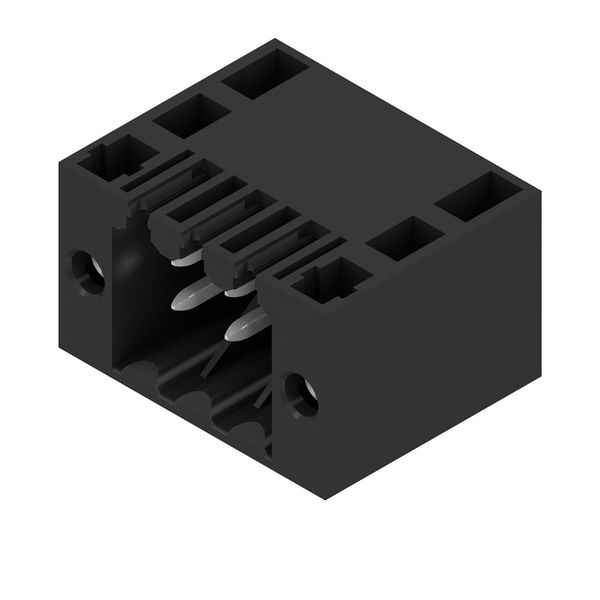 PCB plug-in connector, male header, Flange, THT solder connection, 3.50 mm, Number of poles: 6, 90°, Solder pin length (l): 3.5 mm, tinned, black, Box image 4