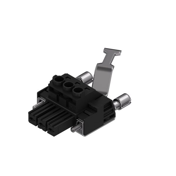PCB plug-in connector, female plug, 7.62 mm, Number of poles: 3, 180°, Clamping yoke connection, Clamping range, max. : 10 mm², Box image 2