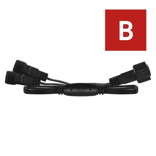 Splitter for interconnecting chains, Standard, black, 0.5 m, outdoor and indoor image 1