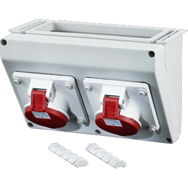 Connection Box, 2x16A 5p 400V 6h CEE, Breedte 270mm (FP CB 211) image 2