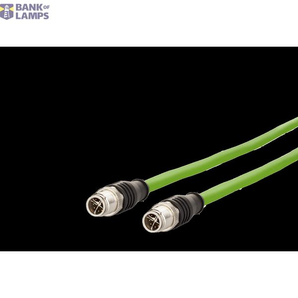 M12 Industrial Ethernet cable, X-coded, 10.0 m, M12 plug straight - M1 image 2
