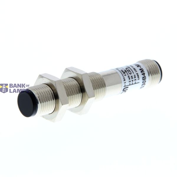 Photoelectric sensor, M12 brass housing, diffuse, 300 mm teachable, NP image 1