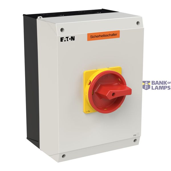 P3 Insulated enclosure, 80 A,Surface mounting, 3 pole, Form I5-SI, Red image 1