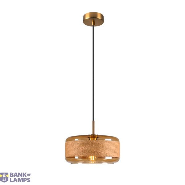 PANTILO ROPE 27, pendant light, 250cm, E27, 15W, gold image 1