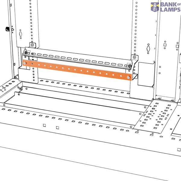 EARTH BUSBAR - 13 HOLES M6 AND 2 HOLES 6MM - QDX image 2