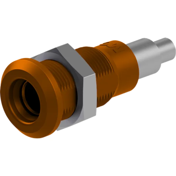 4 mm socket, solder connection, mounting Ø 8.1 mm, brown, 64.3042-27 image 1