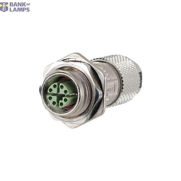 M12 jack, X-coded, IP67, Cat. 6A, Ø 6-9.7 mm, field assembly, with fla image 3