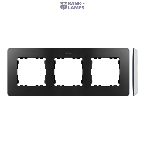 Triple frame, Graphite, white base image 1