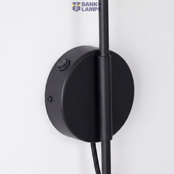 Wall lamp NOX 1 black with a switch image 6