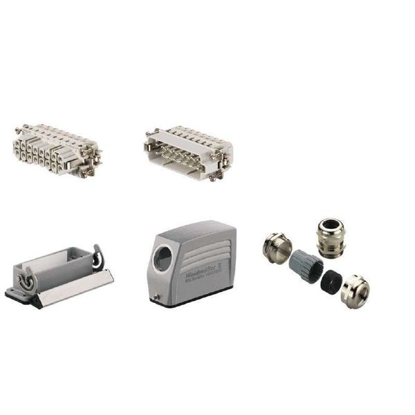 RockStar® HDC kits-Heavy-duty connectors, Kit, HA, Size: 5, Poles: 16, Screw connection, 250 V, 16 A, diecast aluminium, PG 16 image 1