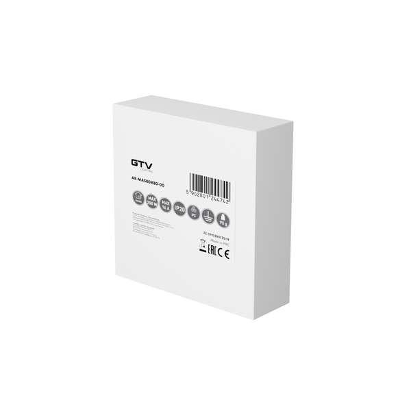 Cover plate for pendant luminaires, 80x80x30mm, aluminum, black image 3