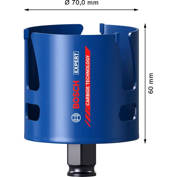 EXPERT Construction Material Hole Saw 70 mm image 3